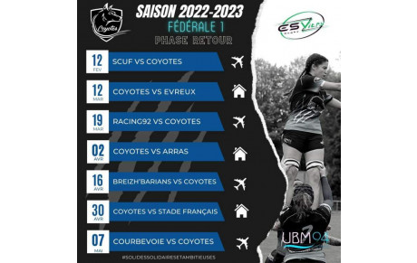 Calendrier saison 2022-2023 Coyotes
